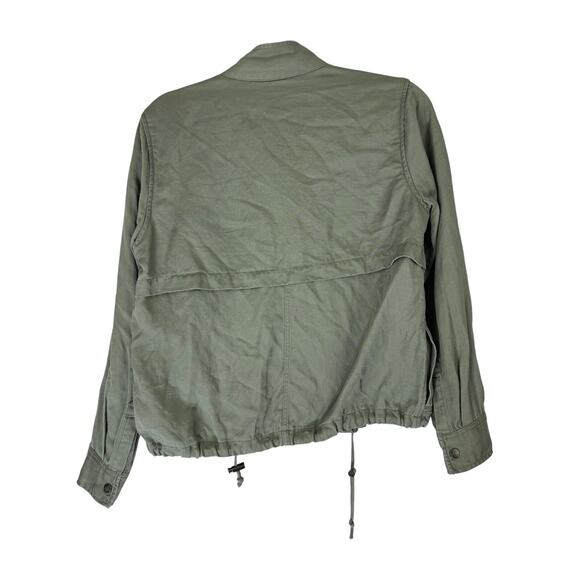 Rails Collins Sage Green Utility Linen Blend Long Sleeves Fall Jacket Size XS - Picture 4 of 10